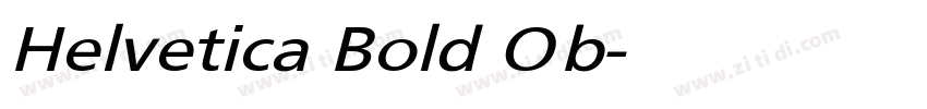 Helvetica Bold Ob字体转换